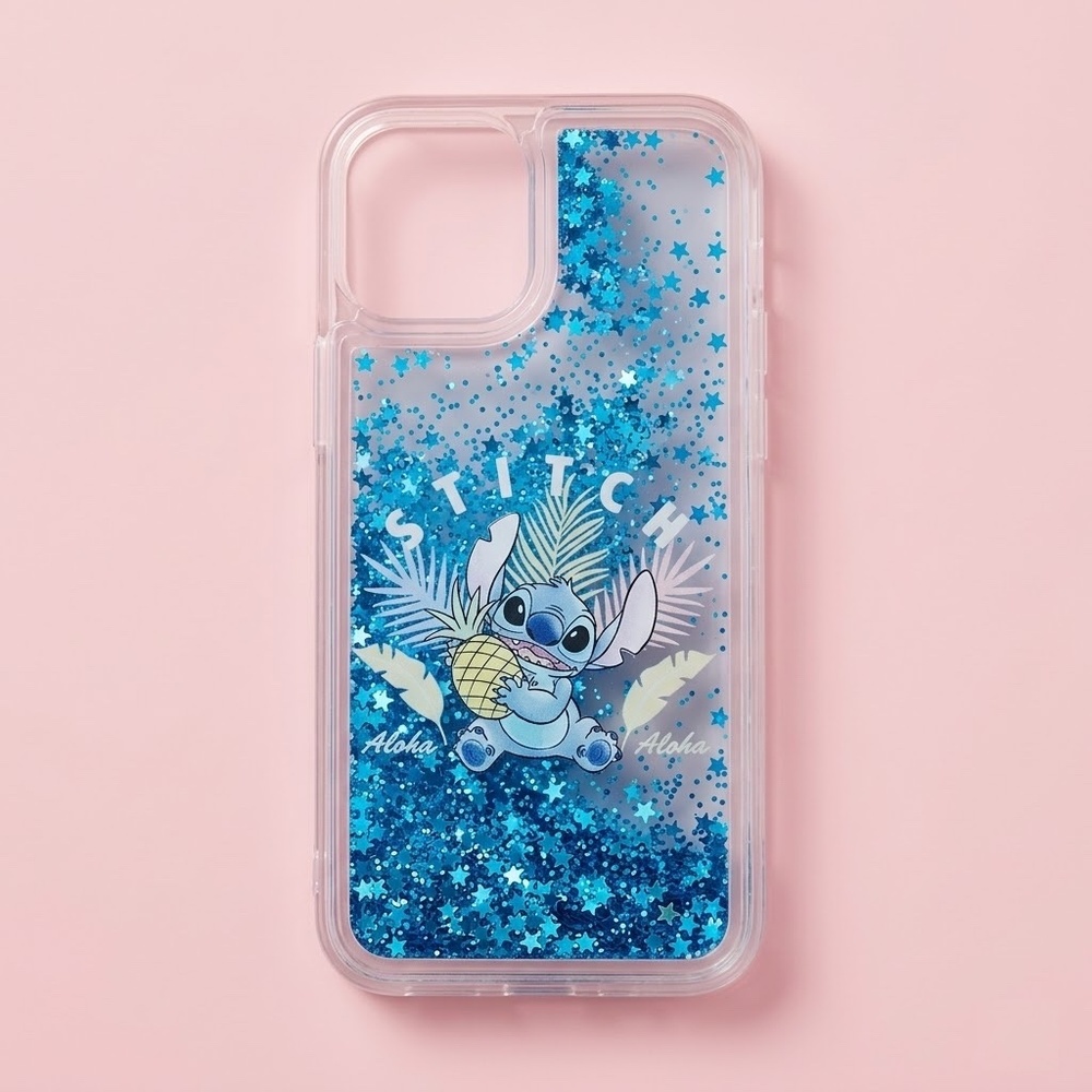 [BOGO] NWT‎ Primark Lilo & Stitch Blue Liquid Glitter iPhone 12 Case